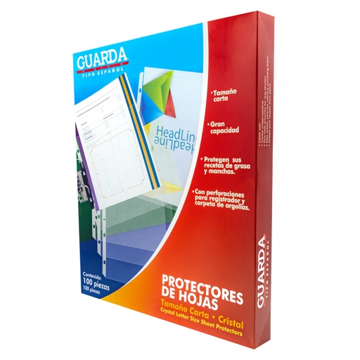 [AZO-PRH-330] Protector de hojas cristalino Guarda 330tamaño carta caja con 100 pzas