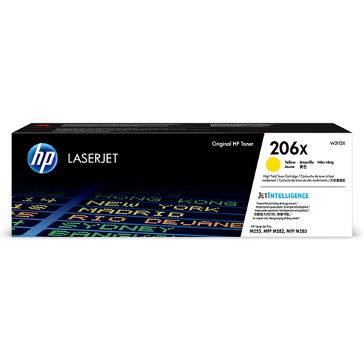 Toner HP LaserJet 206X Color Amarillo.