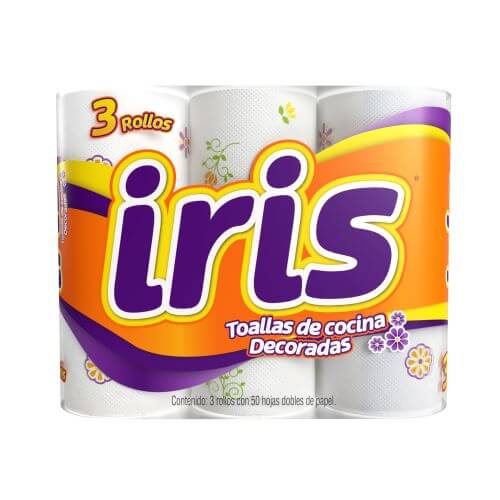 [PSAN-1860-00] Toallas de Cocina Iris 3 Rollos