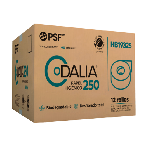 [PSAN-1865-01] Papel higiénico Dalia 250 (HB19325) 12 rollos PSF Pro