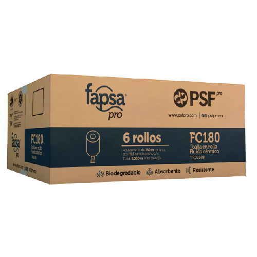 [PSAN-1872-01] Toalla de fluido céntrico Fapsa Pro (TR03508) 6 rollos PSF Pro