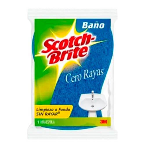 [FPRE-0014] Fibra esponja azul cero rayas Scotch-Brite 3M
