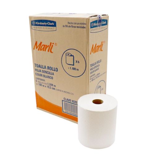 [MARLI-01] Toalla en rollo Marli 180 metros (92257) 6 rollos KC