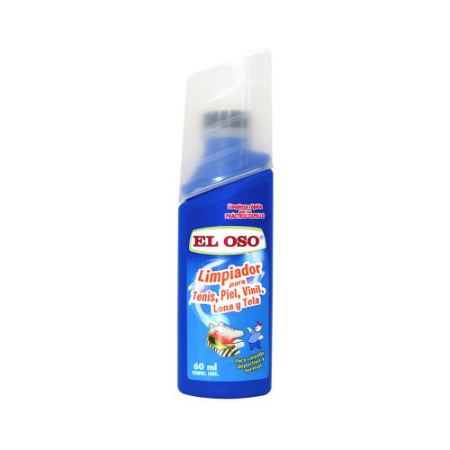 [OSO-0008] Limpiador para tenis, piel, vinil, lona y tela El Oso 60 ml