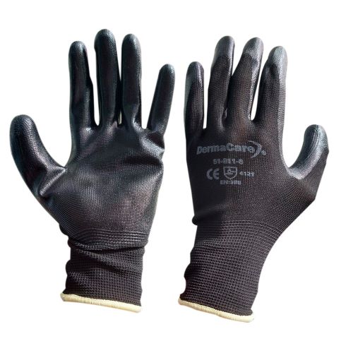 [GDER-0186-00-1] Pack De 100 Guantes De Nitrilo Vinil Desechables negro Mediano