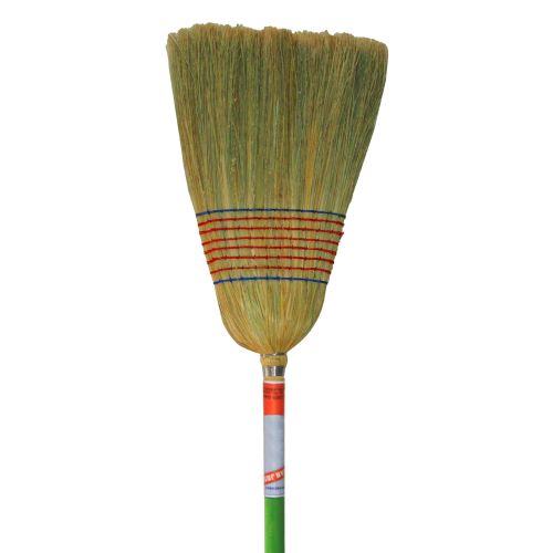 [ESC-1313-03] Escoba de 8 hilos con bastón verde San José