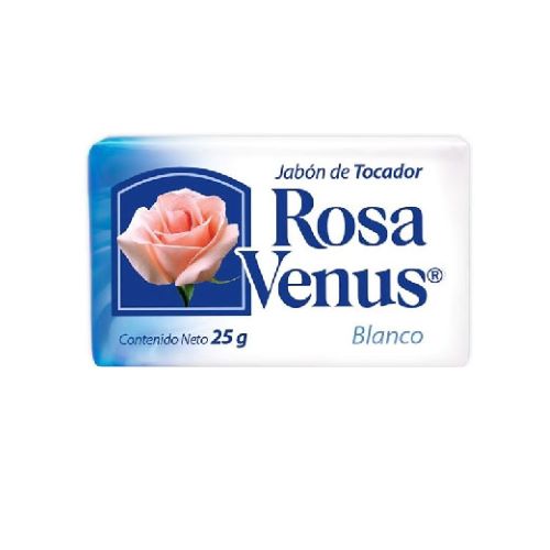 [JAB-0001] Jabón de tocador Rosa Venus blanco de 25 gr con 240 piezas