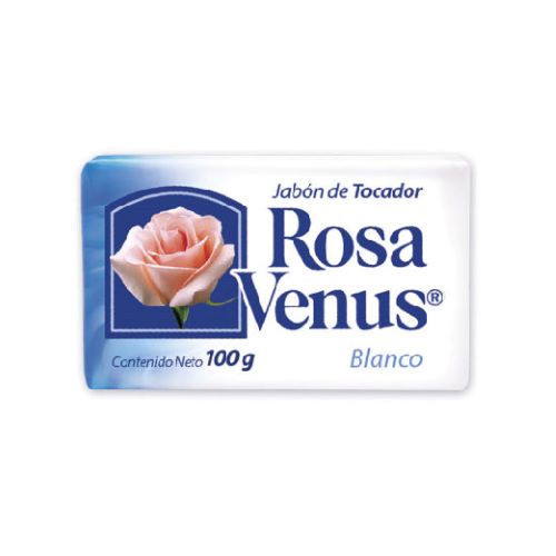 [JAB-0001-03] Jabón de tocador Rosa Venus blanco de 100 gr con 60 piezas
