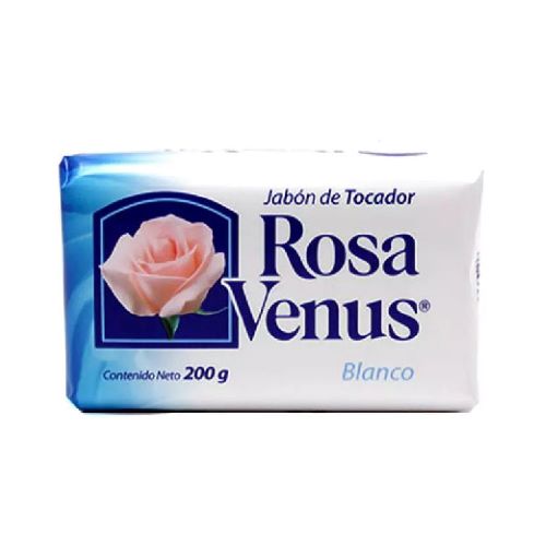 [JAB-0001-07] Jabón de tocador Rosa Venus blanco de 200 gr con 30 piezas