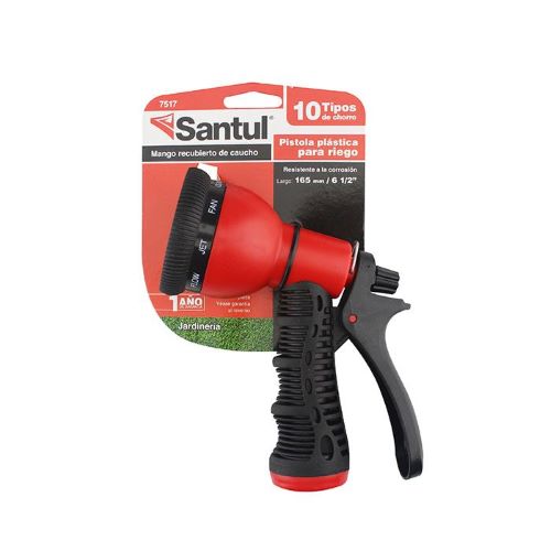[PSAT-1890-11] Pistola plástica para riego con 10 funciones de Santul (7517)
