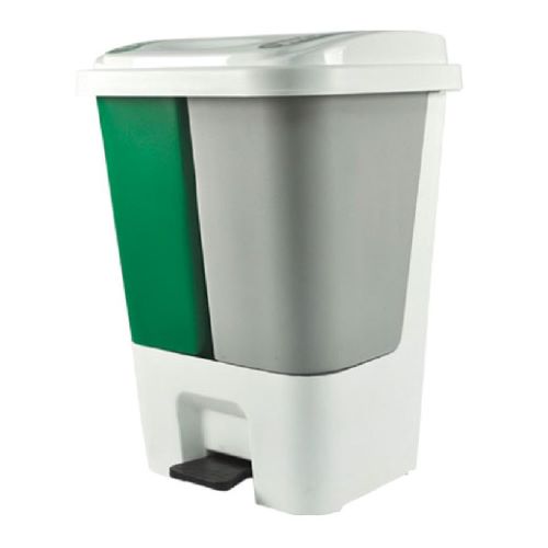 [PSAB-2401-01] Bote para basura doble con pedal de 17 lt Sablón