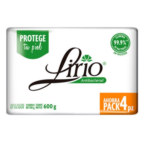 [LIRIO-002-2] Jabón Lirio Anti-bacterial 4pz