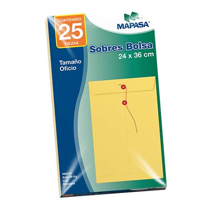 [IA0190] SOBRE BOLSA MAPASA OFICIO ANTE 80KG C/R 10 BOLSAS C/25