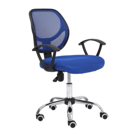 [NE-650SA] Silla Secretarial Nextep de Altura Ajustable Tela Azul Base Giratoria