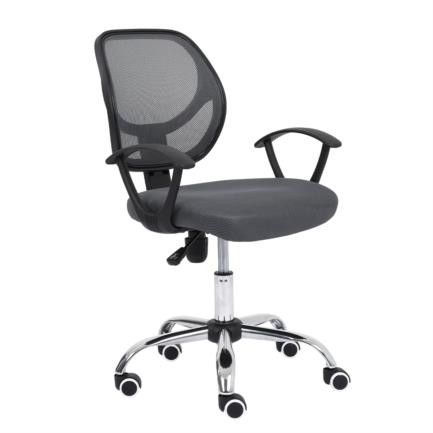 [NE-650SG] Silla Secretarial Nextep de Altura Ajustable Tela Gris Base Giratoria