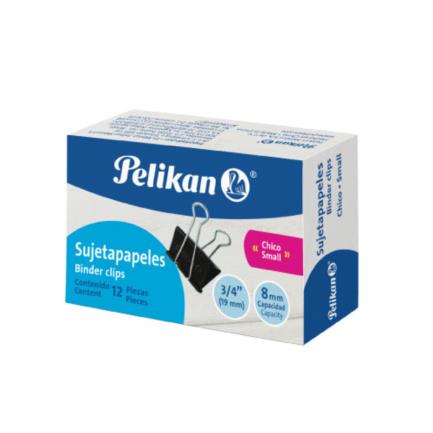 [1260000] Sujeta Documentos Pelikan Chico 3/4" Caja C/12 Pzas
