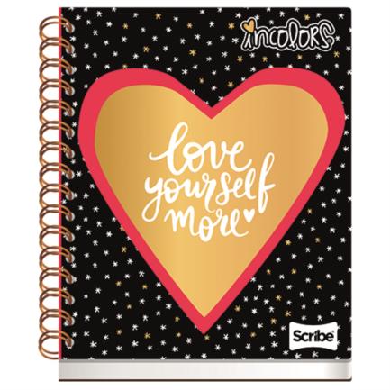 [2160] Cuaderno Scribe Book Incolors Raya pasta dura espiral doble 100 hojas