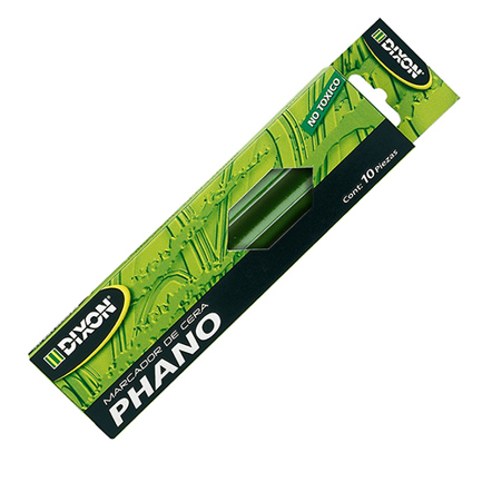 [2087] Marcador de Cera Dixon Phano Verde Caja c/10 piezas