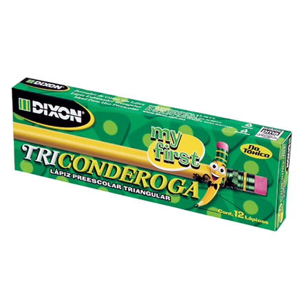 [36494] Lapiz DIXON ticonderoga my first 2 triangular madera caja c/12 lapices