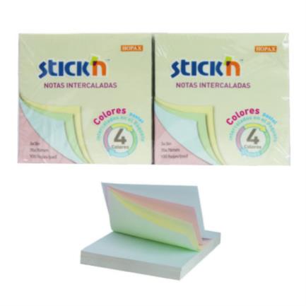 [21821] Notas Adhesivas Mae 3X3 Colores Pasteles con 12 Piezas de 100 Hojas c/una