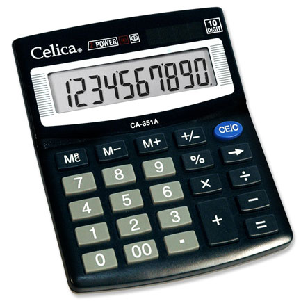 [CA-351A] Calculadora Celica CA-351A Semi Escritorio 10 Dígitos