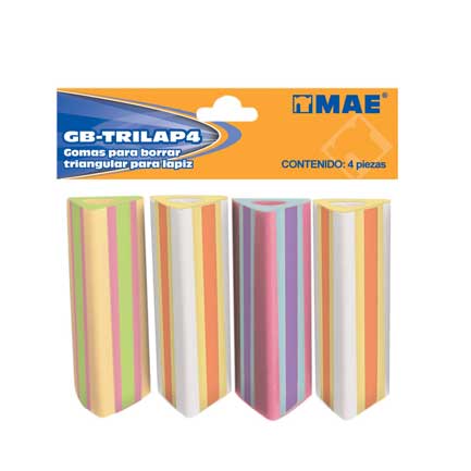 [GB-TRILAP4] GOMA MAE TRIANGULAR C/4 PZAS