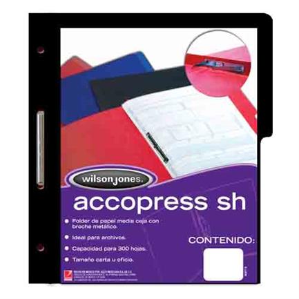 [P0943] Carpeta Acco Press T3 SH-943 Carta Negro C/10
