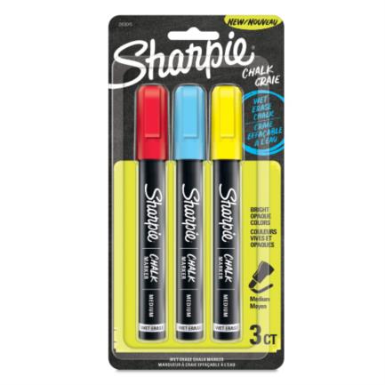 [2175440] Marcador Sharpie Chalk para Vidrio C/3 Pzas