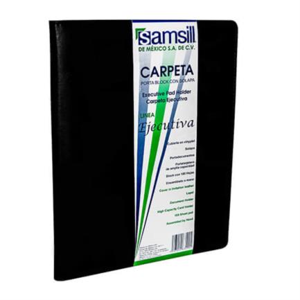 [2987] Carpeta Rihan Porta Block Curpiel Esquela Color Negro