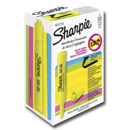 [25025B] Resaltador Sharpie Color Amarillo C/12 Pzas