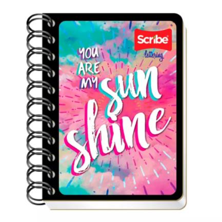 [2700] Cuaderno Scribe Pocket Doble Espiral Pasta Semi Rigida Raya 80H