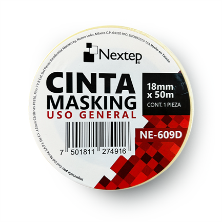 [NE-609D] Cinta Masking Nextep Uso General 18mm X 50mts
