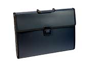 [CO-410L] Portafolio Celica con 2 Compartimientos Negro Oficio