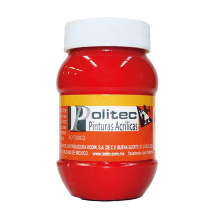 [14184] Pintura Acrílica Politec Rojo 100ml No 314 Caja c/6 piezas
