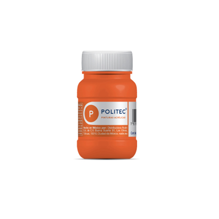 [14148] Pintura Acrilica Politec Naranja 100ml No 308 Caja c/6 piezas