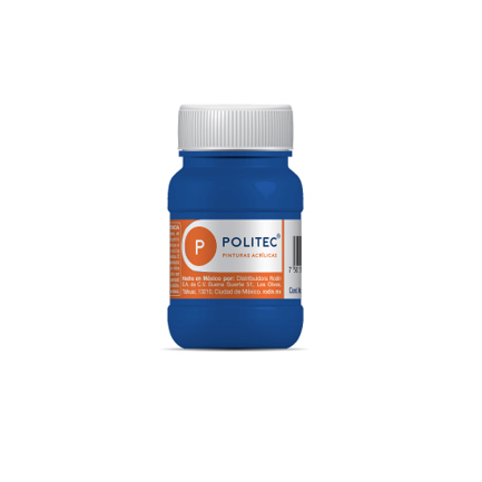 [14160] Pintura Acrilica Politec Azul Cobalto 100ml No 310 Caja c/6 piezas