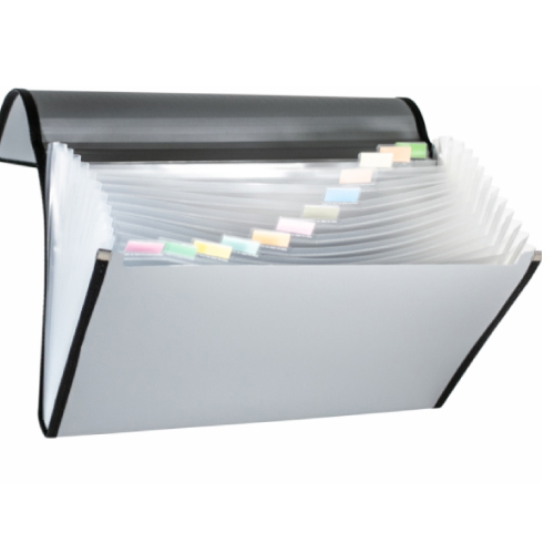 [CO-4302F/C MGY] Archivero Celica Oficio con 13 separadores Cierre con Ligas laterales Color Gris Metálico