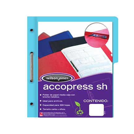 [P4564] CARPETA ACCO PRESS MC P4564 OFICIO AZUL CLARO C/10