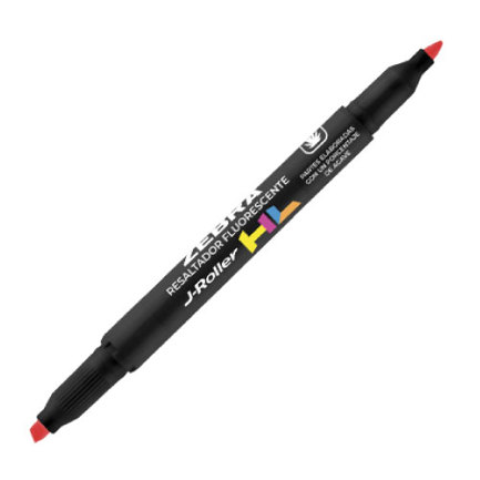 [300NJACNC012] Resaltador Zebra Jroller HL Doble punta color naranja caja c/12