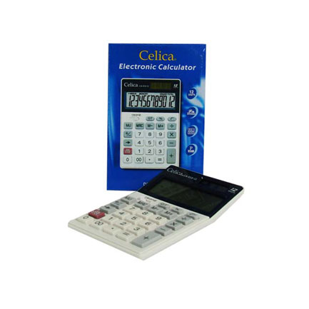 [CA-018] CALCULADORA CELICA SEMI ESCRITORIO 12 DIGITOS SOL/BAT