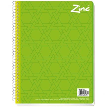 [8313] Cuaderno Scribe Zinc Profesional Espiral Sencillo C.7 100H