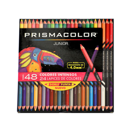 [2153015] Colores Prismacolor Junior Doble Punta C/24 Pzas 48 colores intensos
