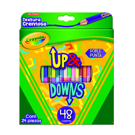 [6861960001] Lapices de colores Crayola Up y Downs con 24 piezas