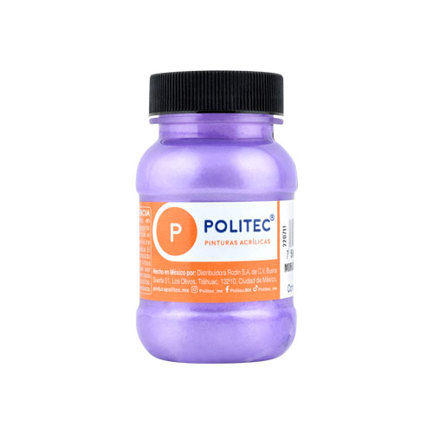 [29522] Pintura Acrilica Politec Morado Metalico 100 ml No 534 Caja c/6 piezas