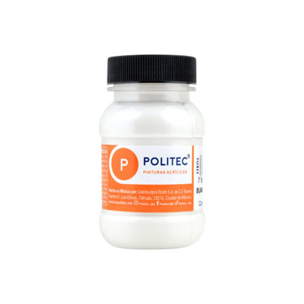 [29523] Pintura Acrilica Politec Blanco Metalico 100 ml No 501 Caja c/6 piezas