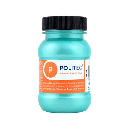 [29519] Pintura Acrilica Politec Verde Metalico 100 ml No 533 Caja c/6 piezas
