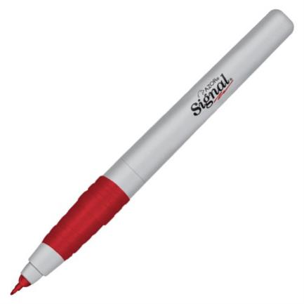 [37002] Marcador Permanente Signal Ultrafino Color Rojo C/12 Pzas