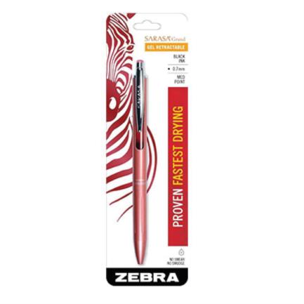 [802RSAMDE001] Bolígrafo Zebra Rollerball Punto Mediano 0.7mm Tinta Gel Sarasa Grand Rosa