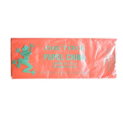 [1168] Papel de china Dietrix 50 X 70 cms rojo paquete con 25 hojas