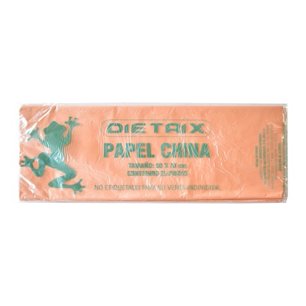 [1173] Papel de china Dietrix 50 X 70 cms durazno paquete con 25 hojas